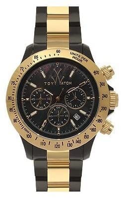 Toy Watch Quartz, Black Mother of Pearl Dial with Black Gold Bracelet - Designer Gifts