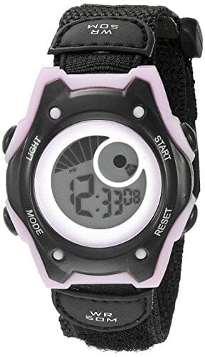 American Design Machine Jr. Kids' ADSG 5003 PNBK Hudson Digital Display Japanese Quartz Black Watch - Designer Gifts