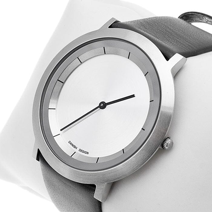 Danish Design IV16Q988 Silver Dial Stainless Steel Leather Quartz Women's Watch - Designer Gifts