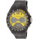 American Design Machine Men's ADS 4005 YLW Philadelphia Analog-Digital Display Japanese Quartz Black Watch - Designer Gifts