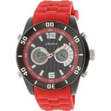 American Design Machine Men's New York Quartz Stainless Steel and Silicone Sport Watch, Color: Red - Designer Gifts