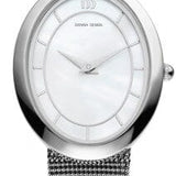 Danish Design Silver Color Mesh Band Mother-Of-Pearl Dial Women's Watch - Designer Gifts
