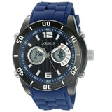 American Design Machine Men's ADS 4003 BLU New York Analog-Digital Display Japanese Quartz Blue Watch - Designer Gifts