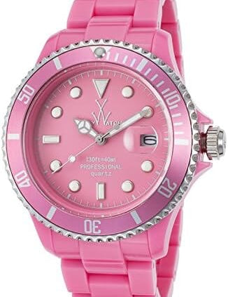 Pink Plasteramic ToyWatch from Designer Gifts, stylish jewelry and watch with a colorful plasteramic strap and modern design.
