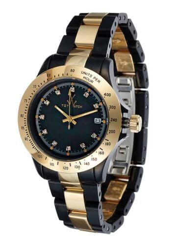 Toy Watch Women's Mini Plasteramic Watch in Black & Gold - Designer Gifts