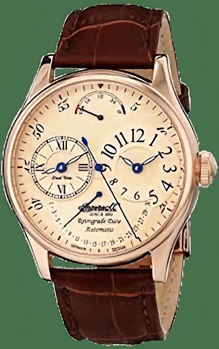 Men's Ragtime Analog Display Automatic Self Wind Brown Watch - Designer Gifts