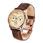 Men's Ragtime Analog Display Automatic Self Wind Brown Watch - Designer Gifts