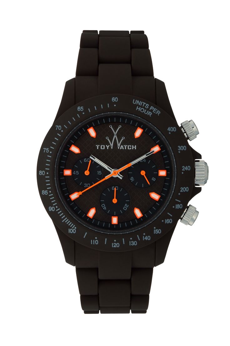 Velvety Chrono Black with Orange Markers - Designer Gifts