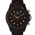 Velvety Chrono Black with Orange Markers - Designer Gifts