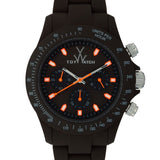 Velvety Chrono Black with Orange Markers - Designer Gifts