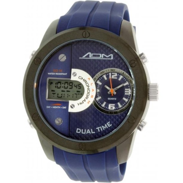 American Design Machine Men's ADS 4002 BLU Detroit Analog-Digital Display Japanese Quartz Blue Watch