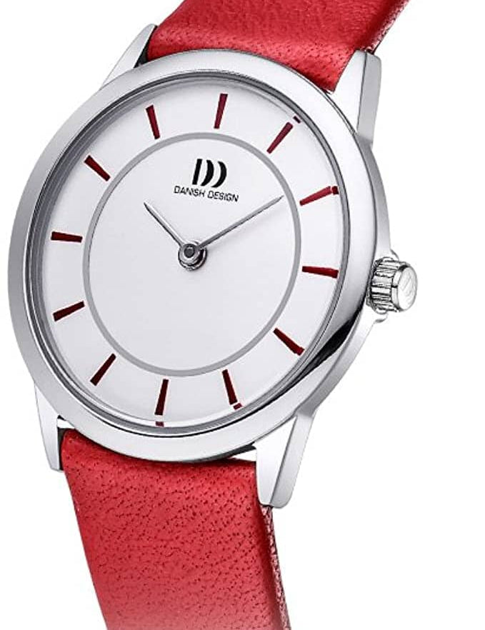 Danish Design ladies watch with a sleek silver dial and minimalist style, showcasing elegant craftsmanship and modern design.