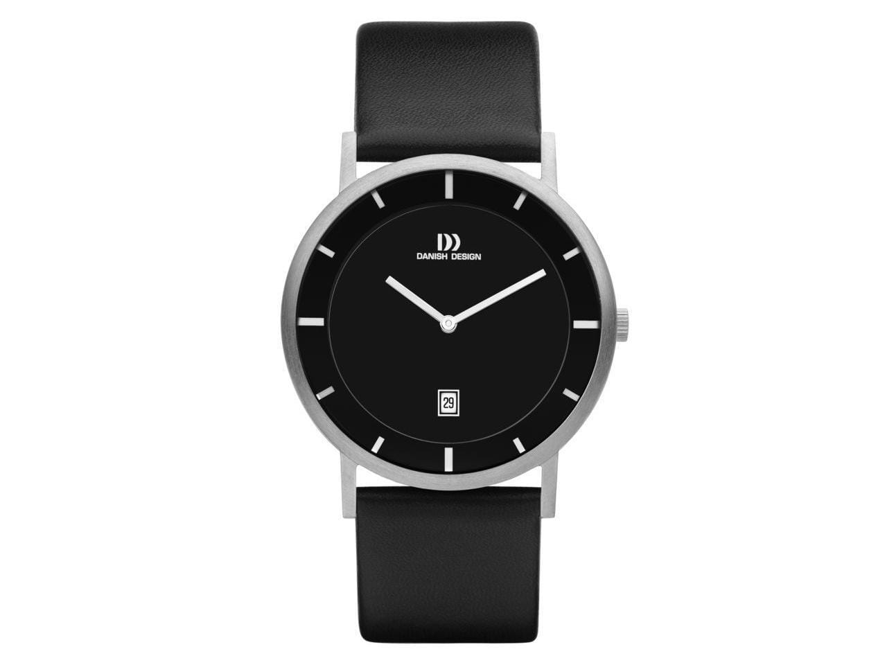 Danish Design IV13Q1011 Black Dial Stainless Steel Leather Quartz - Designer Gifts