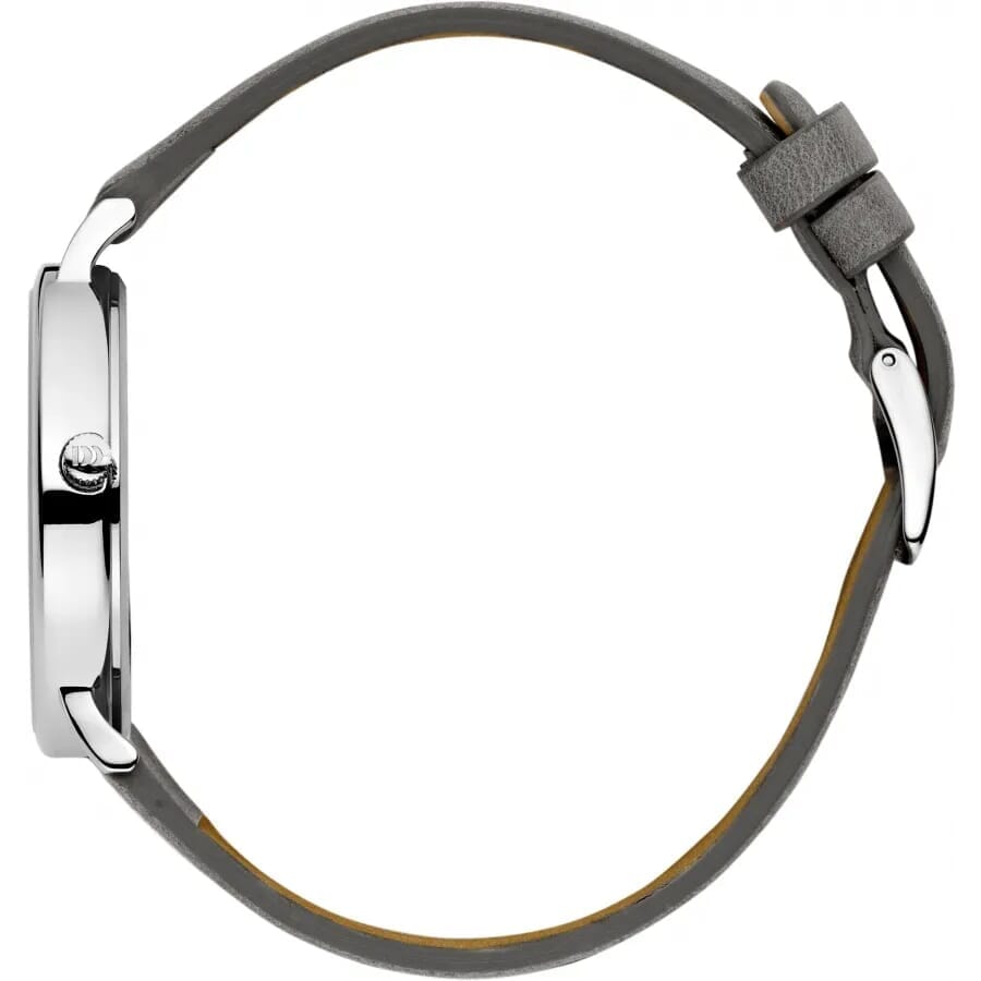 White Danish Design leather watch with a 36mm face, featuring a sleek modern style and minimalist design.