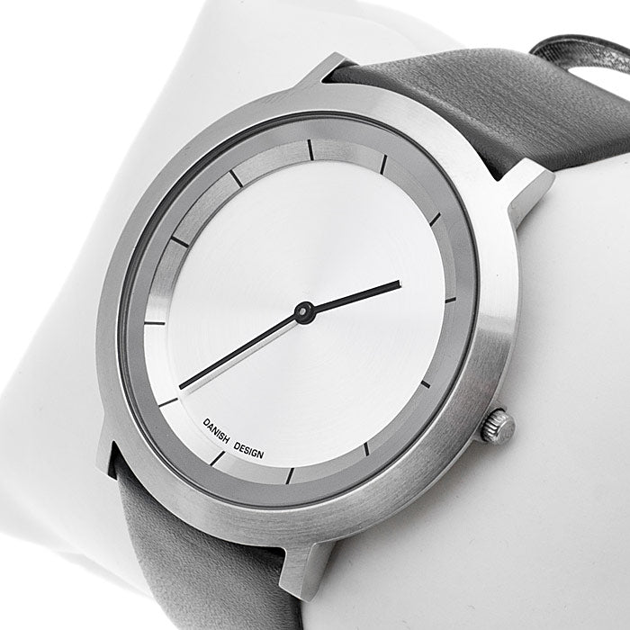 Danish Design IV16Q988 Silver Dial Stainless Steel Leather Quartz Women's Watch