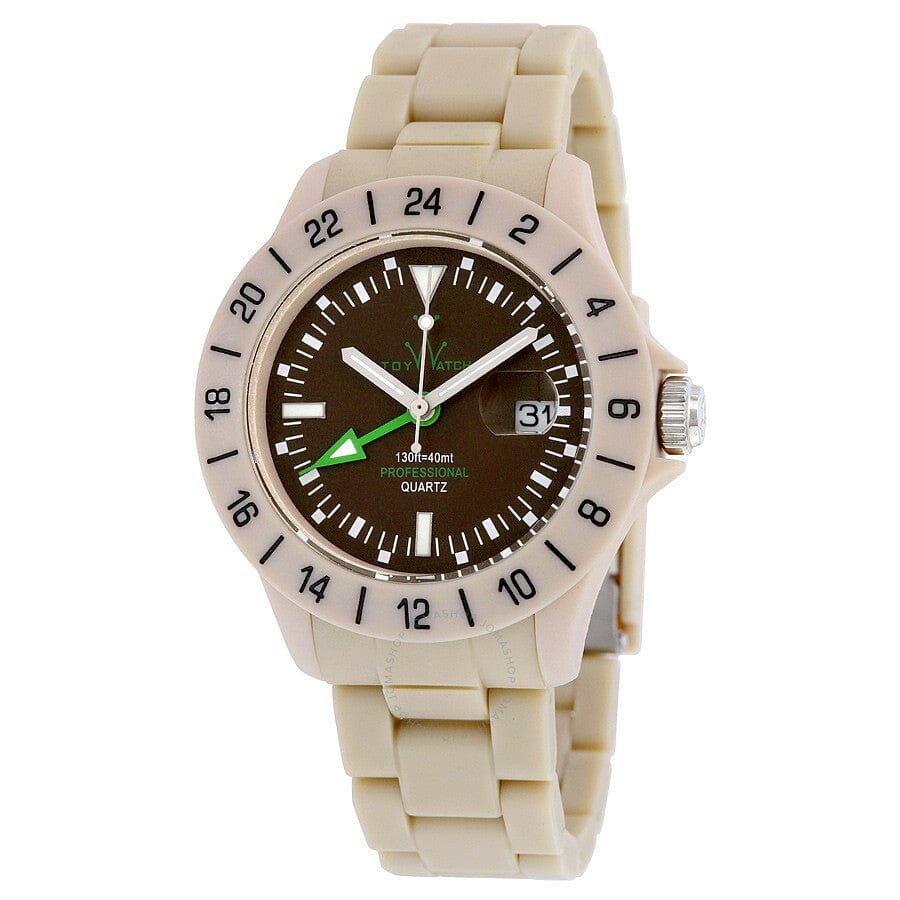 Unisex Toy Watch Jet Lag Sand Plasteramic JET06SY with a sleek design, featuring a sand-colored dial and stylish watch band.