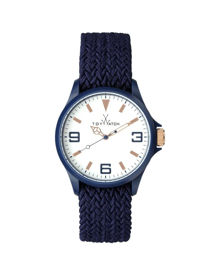 Toy Cruise analogue watch for kids with navy strap, Designer Gifts ST01DB model, featuring colorful dial and playful design.