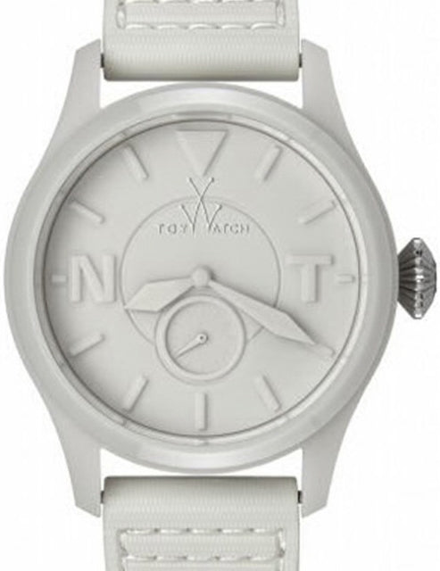 Toy2Fly white silicone band watch by Toy Watch, featuring a sleek design and clear dial, perfect for casual wear.
