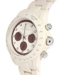 Velvety Ivory Toy Watch with chronograph features, stylish design, and clear display, by Toy Watch.