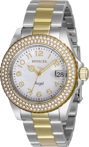 Invicta 28675 Womens Angel Quartz 3 Hand White Dial Watch