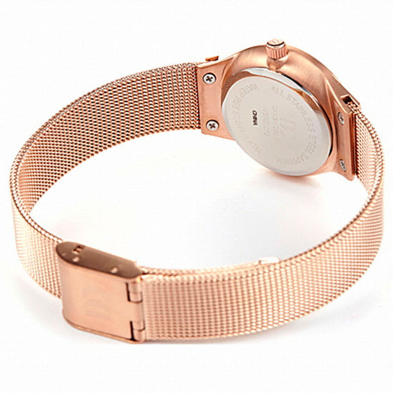 Danish Design Women's 26mm Rose Gold-Tone Steel Bracelet & Case Quartz MOP Dial Analog Watch
