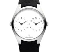 Danish Design Black Leather Band Stainless Steel Men's Watch - Designer Gifts