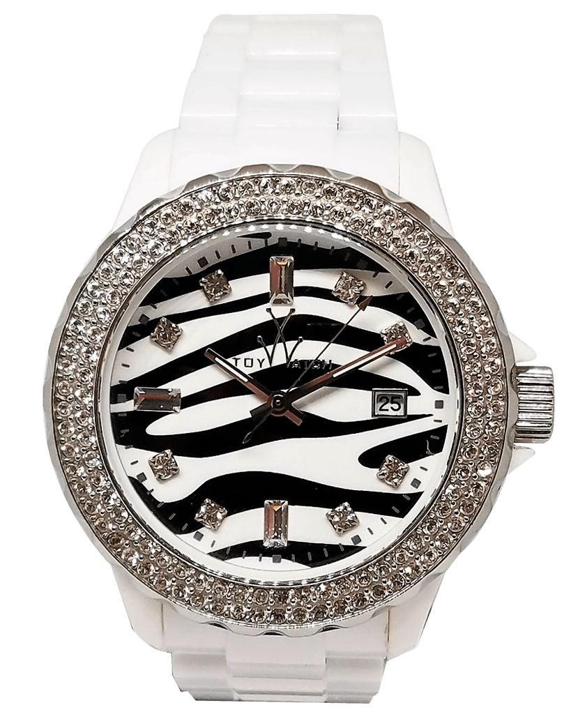 TW Zebra Diamond Collection watch with a sleek design, featuring a stainless steel band and a round dial with diamond accents.