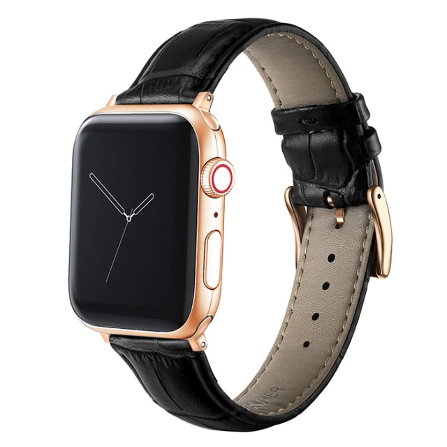 Luxury Leather Watchband for Apple Watch