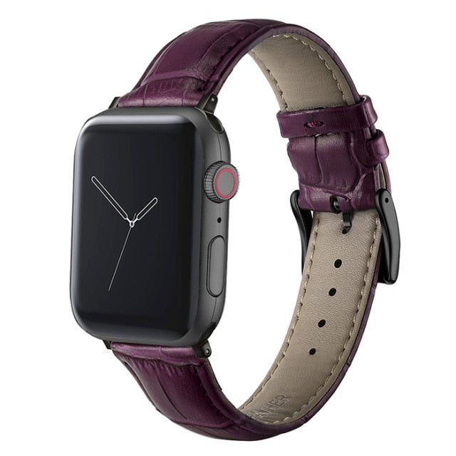 Luxury Leather Watchband for Apple Watch