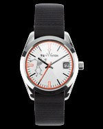 ToyWatch TOYPULP white dial grey watch with sleek design and silver strap, showcasing a minimalist modern timepiece.
