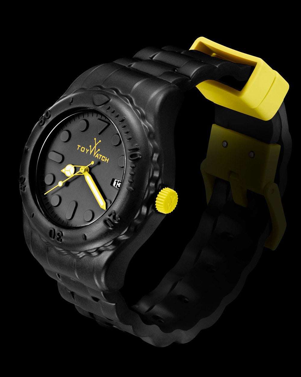 ToyWatch TOYFLOAT BLACK watch with black dial and strap, stylish modern design for casual wear