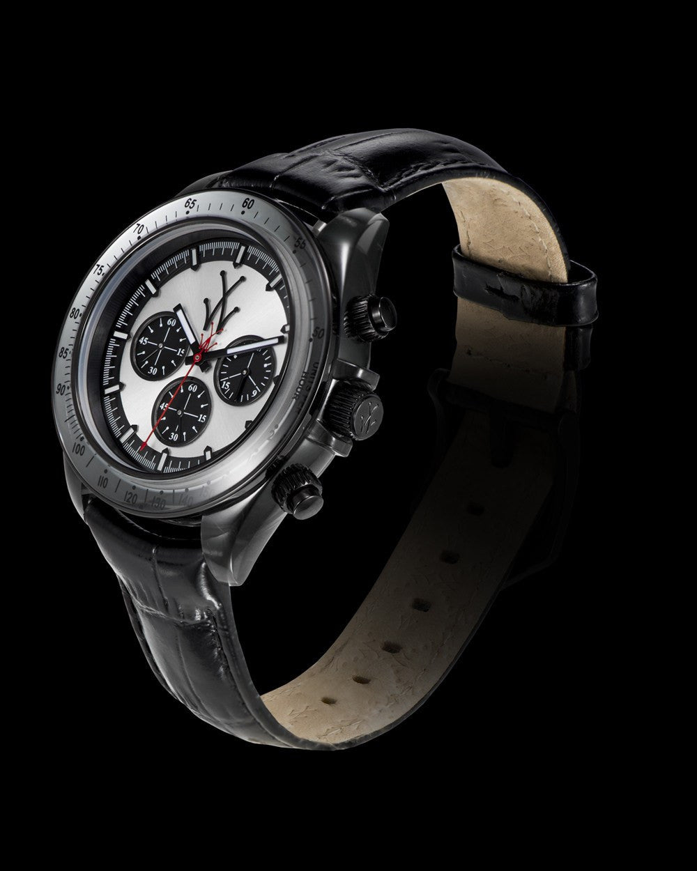 ToyWatch TOYGLASS black and silver watch with round dial and metal band, stylish accessory with modern design.