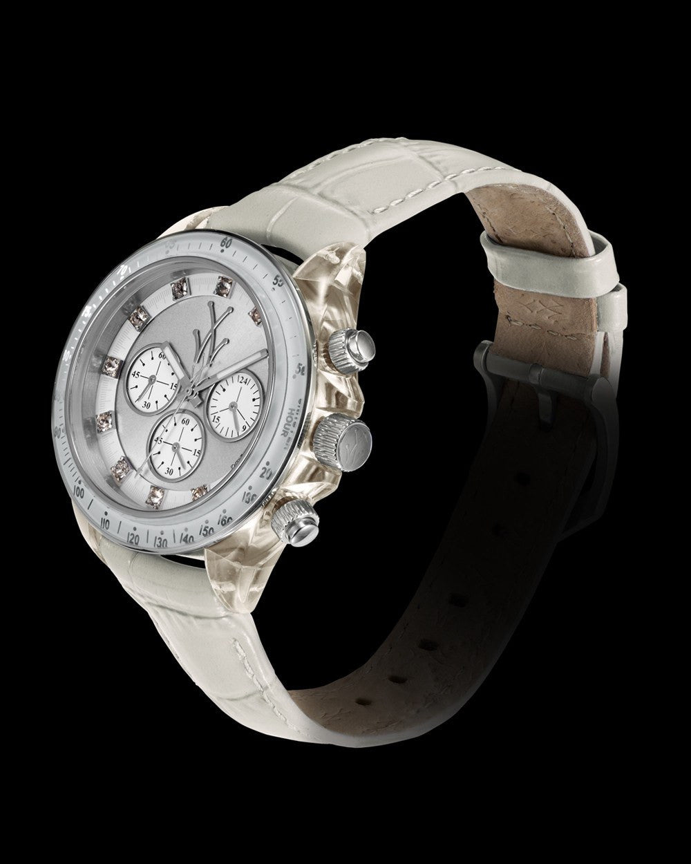 ToyWatch ToyGlass Gray watch with round face and silicone strap, showcasing its modern design and sleek gray color.