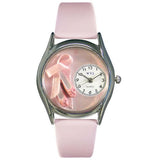 Whimsical Watches S0510005 Ballet Shoes Pink Leather And Silvertone Wa